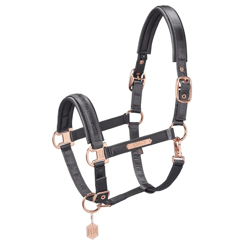 Eskadron Satin Jewel Double Pin Headcollar Heritage AW23 - Basalt Grey